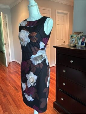 Calvin Klein Sheath Dress with Floral Print